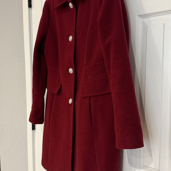 Lady day coat with jeweled buttons Wool Blend Coat size S - Picture 10 of 10